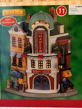 Lemax The Gables Apartments Lighted Ceramic Holiday Village Building 2022